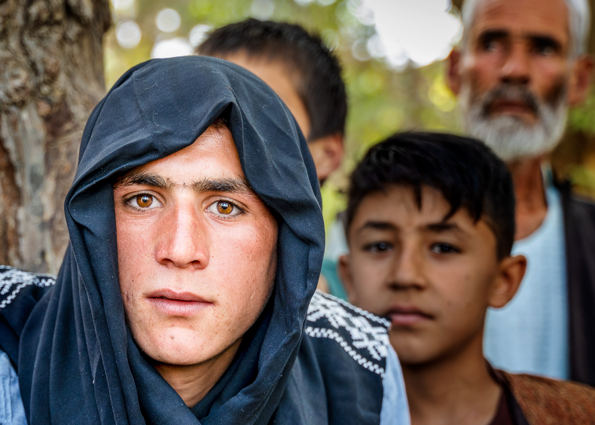 Afghanistan boy under cloth